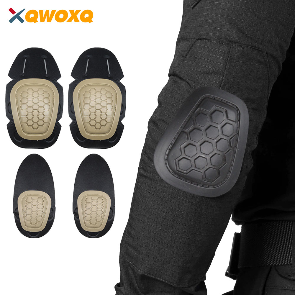 Combat Knee Pads Elbow Pads Set Military - 4Pcs/Set Military Tactical Knee Pad Elbow