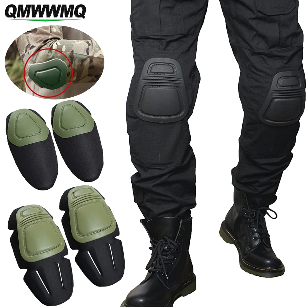 Combat Knee Pads Elbow Pads Set Military - 4Pcs/Set Military Tactical Knee Pad Elbow