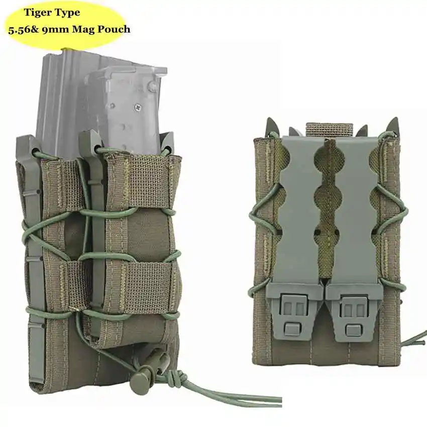 Molle Mag Pouch Double Magazine 5.56 9Mm - Tactical Molle 9mm 5.56 Double Magazine