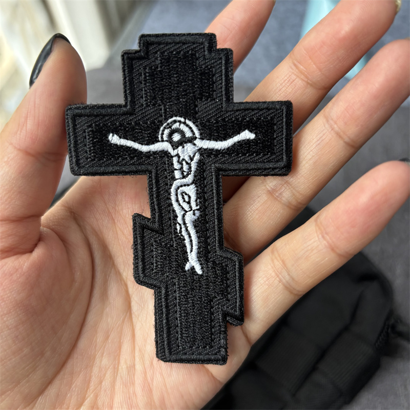 Patch Morale Tactical Military Hook Loop - Jesus Cross Patch Tactical Morale Badges
