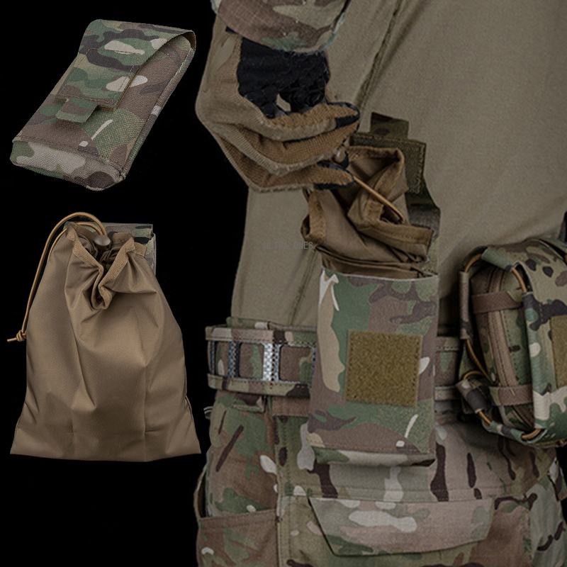 Tactical Dump Pouch Foldable Drop Bag - Outdoor Hunting Waist Packs Tactical Molle