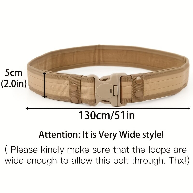 Camouflage Tactical Belt Men's - Tactical Combat Belt Quick Release Buckle 评论和价格