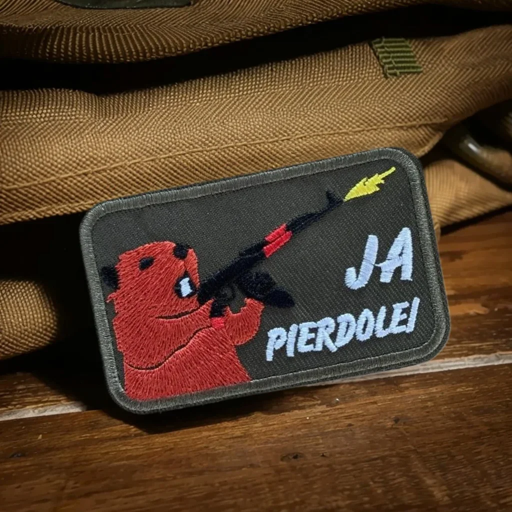 Tactical Patch Bobr Embroidery - Patch Morale Tactical Military Hook Loop 评论和价格