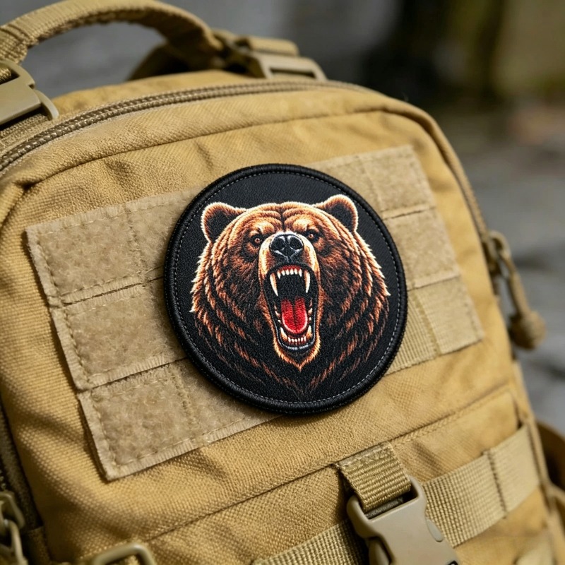 Roaring Grizzly Bear Morale Ba - Patch Morale Tactical Military Hook Loop 评论和价格