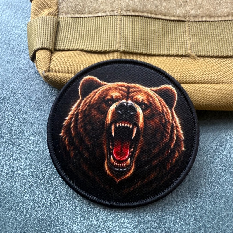 Roaring Grizzly Bear Morale Ba - Patch Morale Tactical Military Hook Loop 评论和价格
