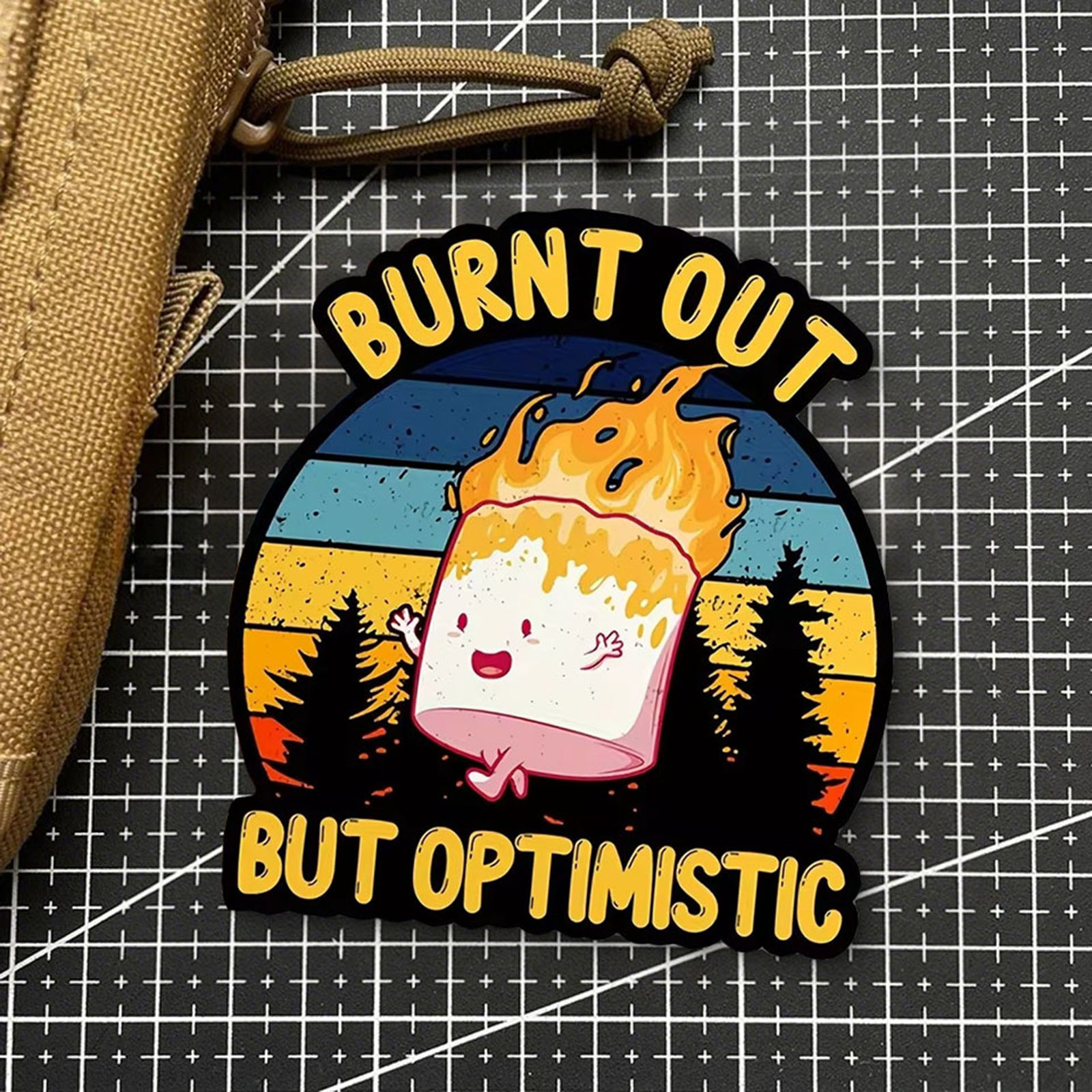 Burnt Out But Optimistic Tacti - Patch Morale Tactical Military Hook Loop 评论和价格