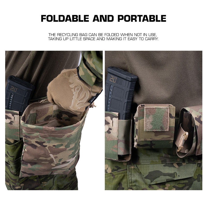 Tactical Foldable Magazine Dum - Tactical Dump Pouch Foldable Drop Bag 评论和价格