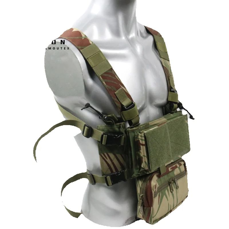 Rhodesian Brushstroke Camo Tac - Tactical Chest Rig Modular Micro Fight 评论和价格