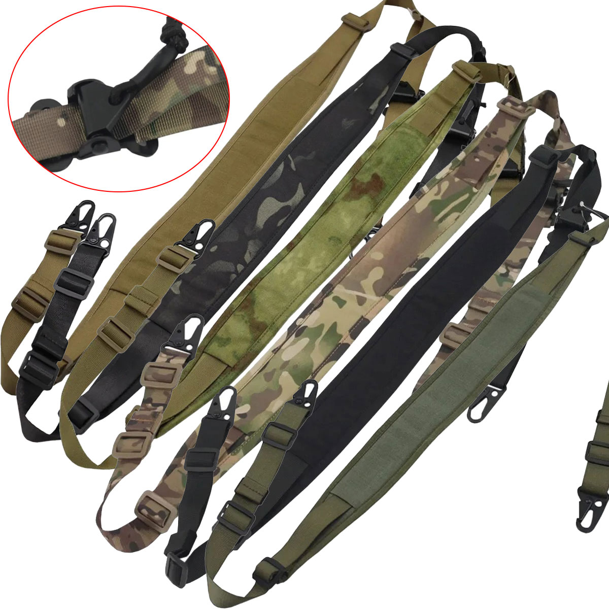 Tactical Padded Rifle Sling Sw - Tactical Sling 2 Point Quick Adjust Rifle 评论和价格
