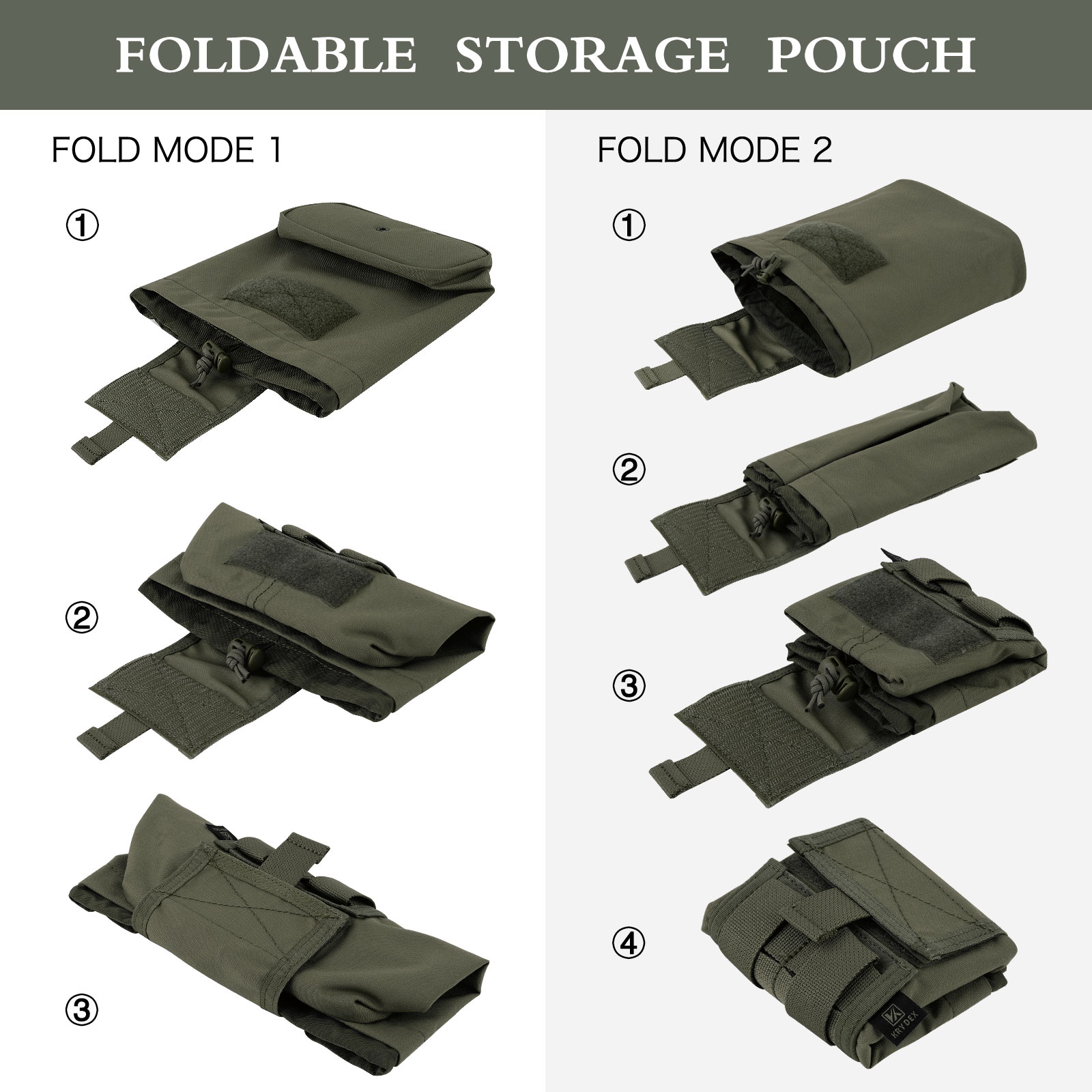 KRYDEX Tactical MOLLE Foldable - Tactical Dump Pouch Foldable Drop Bag 评论和价格