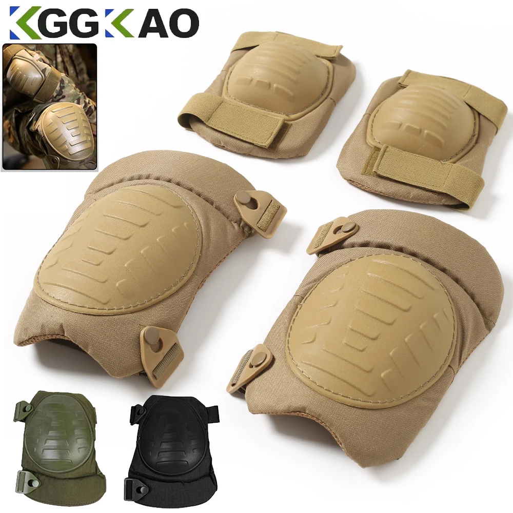 Professional Adjustable Knee & - Combat Knee Pads Elbow Pads Set Military 评论和价格