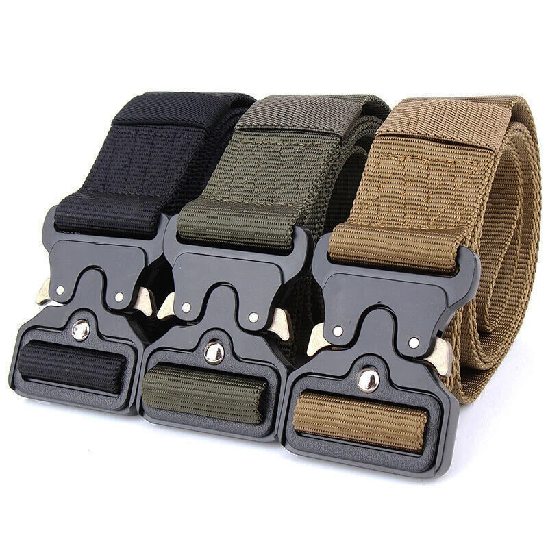 Men's Belt Army Outdoor Huntin - Tactical Combat Belt Quick Release Buckle 评论和价格