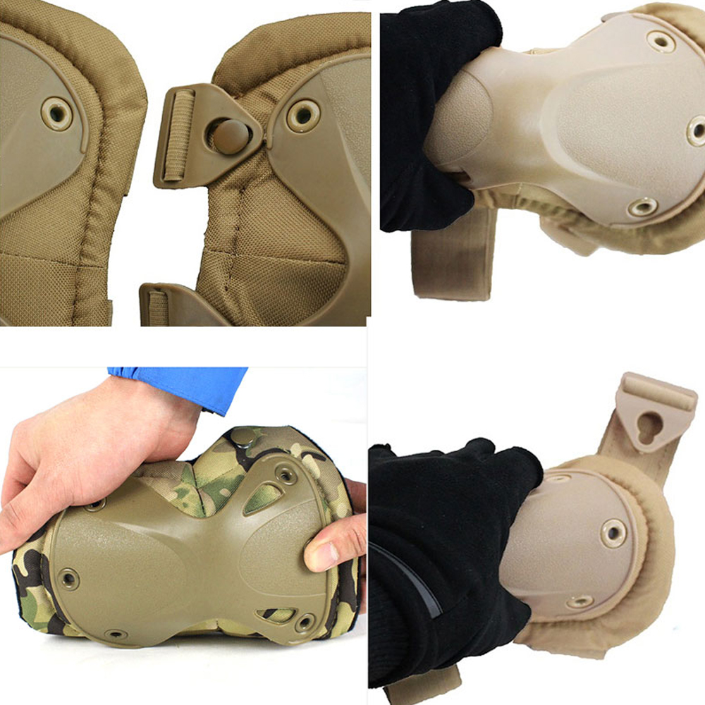 4PCS Tactical Knee & Elbow Pad - Combat Knee Pads Elbow Pads Set Military 评论和价格